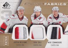 Williams Cole Commodore 07-08 SP Game Used Authentic Fabrics Triples Patches #AF3CCW