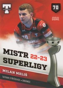 Meliš Milan 22-23 GOAL Cards Tatran Střešovice #6