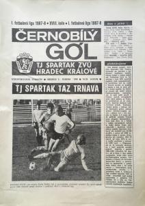 Zápasový bulletin Hradec Králové-Trnava (3.4.1988)