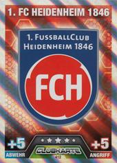 Heidenheim 14-15 Topps Match Attax BL Clubkarte #412