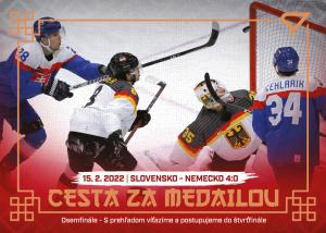 Slovensko-Německo 2022 Hokejové Slovensko Cesta za medailou #CM-08