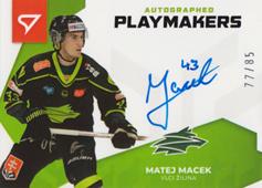 Macek Matej 22-23 Slovenská hokejová liga Autographed Playmakers #AP-MM