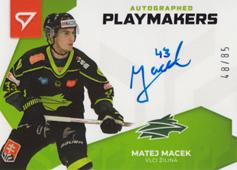 Macek Matej 22-23 Slovenská hokejová liga Autographed Playmakers #AP-MM