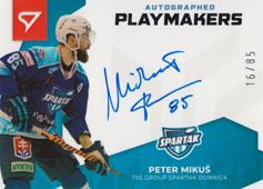 Mikuš Peter 22-23 Slovenská hokejová liga Autographed Playmakers #AP-PM