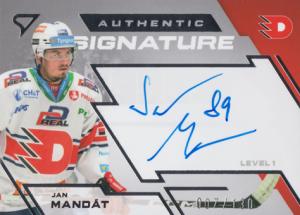 Mandát Jan 23-24 Tipsport Extraliga Authentic Signature Level 1 #SL1-JM
