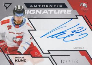Kunc Michal 23-24 Tipsport Extraliga Authentic Signature Level 1 #SL1-KU