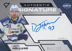 Holland Rhett 23-24 Tipsport Extraliga Authentic Signature Level 1 #SL1-RH