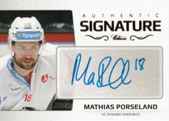 Porseland Mathias 18-19 OFS Classic Authentic Signature Gold #AS-127
