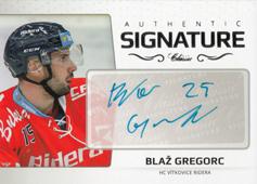 Gregorc Blaž 18-19 OFS Classic Authentic Signature Platinum #AS-134
