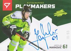 Markovič Jaroslav 20-21 Slovenská hokejová liga Autographed Playmakers #AP-23