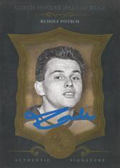 Potsch Rudolf 2020 OFS Czech Hockey Hall of Fame Black Authentic Signature Blue #RPO