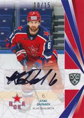 Dahlbeck Klas 21-22 KHL Sereal Autograph Collection #CSKA-A01
