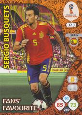 Busquets Sergio 2018 Panini Adrenalyn XL World Cup Fans Favourite #373