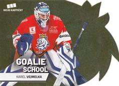 Vejmelka Karel 2020 MK Reprezentace Goalie School Die Cut Retail Gold #7