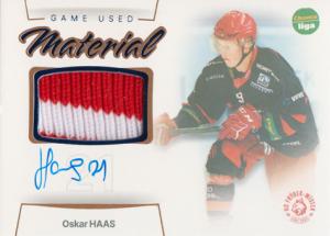 Haas Oskar 23-24 GOAL Cards Chance liga Game Used Material Auto #GUM-19
