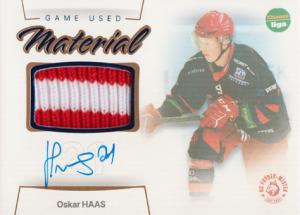 Haas Oskar 23-24 GOAL Cards Chance liga Game Used Material Auto #GUM-19