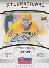 Lichanec Peter 22-23 GOAL Cards Chance liga International Team Autograph #IT-4