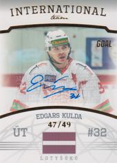 Kulda Edgars 22-23 GOAL Cards Chance liga International Team Autograph #IT-6