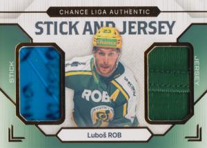Rob Luboš 23-24 GOAL Cards Chance liga Stick and Jersey Gold #SJ-4
