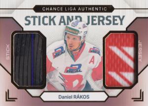 Rákos Daniel 23-24 GOAL Cards Chance liga Stick and Jersey Gold #SJ-16