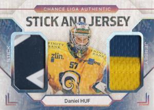 Huf Daniel 23-24 GOAL Cards Chance liga Stick and Jersey Neon #SJ-1