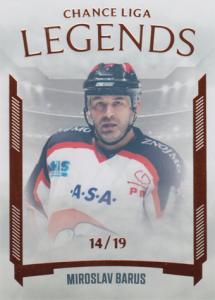 Barus Miroslav 23-24 GOAL Cards Chance liga Legends Parallel #LL-BAM