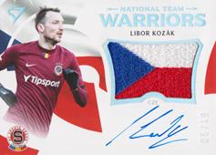 Kozák Libor 20-21 Fortuna Liga National Team Warriors Auto Flag #S-WR11