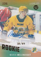 Melenovský Marek 22-23 GOAL Cards Chance liga Rookie Autograph #RO-4
