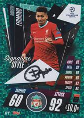 Firmino Roberto 20-21 Topps Match Attax Extra CL Signature Style #SI2
