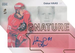 Haas Oskar 23-24 GOAL Cards Chance liga Signature Gold #S-33