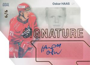 Haas Oskar 23-24 GOAL Cards Chance liga Signature Gold #S-33