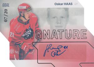 Haas Oskar 23-24 GOAL Cards Chance liga Signature Silver #S-33