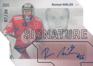 Málek Roman 23-24 GOAL Cards Chance liga Signature Silver #S-34