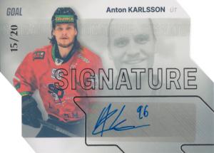 Karlsson Anton 23-24 GOAL Cards Chance liga Signature Silver #S-49