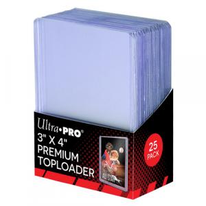 Balení 25 plastových toploaderů UltraPro Premium 35pt