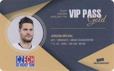 Jordán Michal 2018 MK Reprezentace VIP Pass Gold #VV3