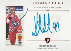 Král Richard 2023 Legendary Cards Rekordy ELH Základní část Signature #ZC-PS2