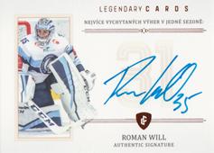 Will Roman 2023 Legendary Cards Rekordy ELH Základní část Signature #ZC-WS7