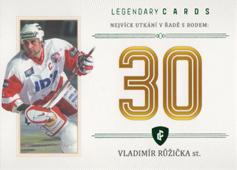 Růžička Vladimír 2023 Legendary Cards Rekordy ELH Základní část Emerald #ZC-PR1