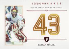 Málek Roman 2023 Legendary Cards Rekordy ELH Základní část Red #ZC-MS02