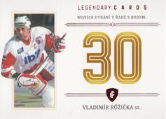 Růžička Vladimír 2023 Legendary Cards Rekordy ELH Základní část Red #ZC-PR1